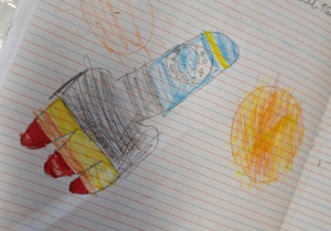 Pierwszoklasiści na tropie kosmicznych nowinek_klasa 1a_fragment notatki z zeszytu.