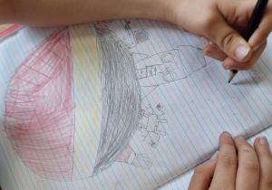 Pierwszoklasiści na tropie kosmicznych nowinek_klasa 1a_fragment notatki z zeszytu.