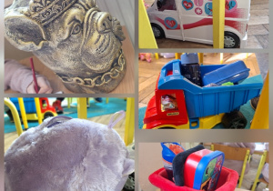 Wiosenna akcja "Dzień bez plecaka"_projektowo w klasie 1a_przykładowe pojemniki na książki.