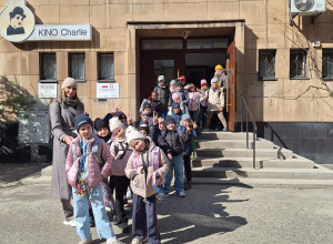 Klasa 1a z wizytą w najstarszym łódzkim kinie - Kinie Charlie.