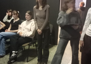 Klasa 8a w Muzeum Tradycji Niepodległościowych.