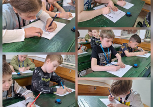 Sentymentalna podróż w czasie_klasa 1a w Muzeum Oświaty Ziemi Łódzkiej_wstęp do kalkowania.