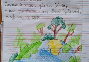 Dzień Ziemi w edukacji wczesnoszkolnej_notatka w wykonaniu ucznia klasy 1a.