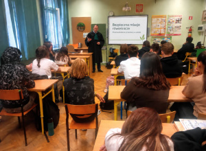 Spotkanie z adwokatem w klasie 8a.