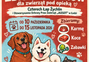 Energia Piesków – szkolna zbiórka darów dla zwierząt_plakat akcji.