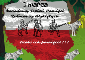 Grafika przedstawiająca kontur Polski w kolorach biało-czerwonych